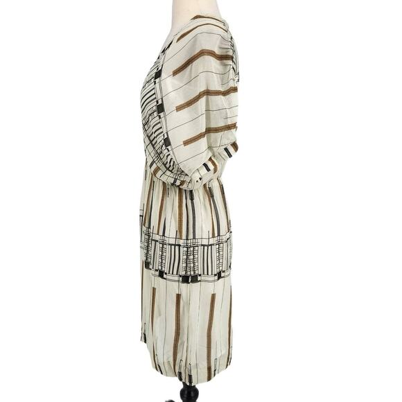 Ottod’Ame Silk Art Deco Sheer Dress Italy Size 42 / US 6 Medium - Picture 4 of 9